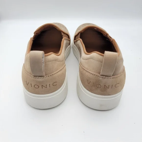 Vionic Women's Tan Perforated Slip-On Flats - Picture 5 of 6